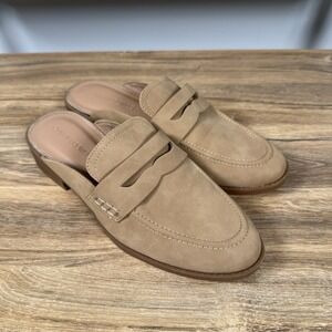 Cynthia Rowley Prescott Mules Beige Slide On Size 8.5 NWOT New